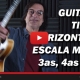Guitarra, horizontales escala mayor 3as, 4as y 5as
